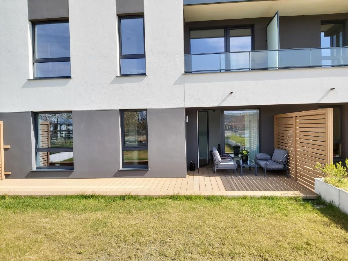 גדנסק Apartament 150 Zaspa Vvita Z Prywatnym Ogrodem I Tarasem מראה חיצוני תמונה