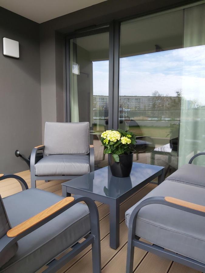 גדנסק Apartament 150 Zaspa Vvita Z Prywatnym Ogrodem I Tarasem מראה חיצוני תמונה